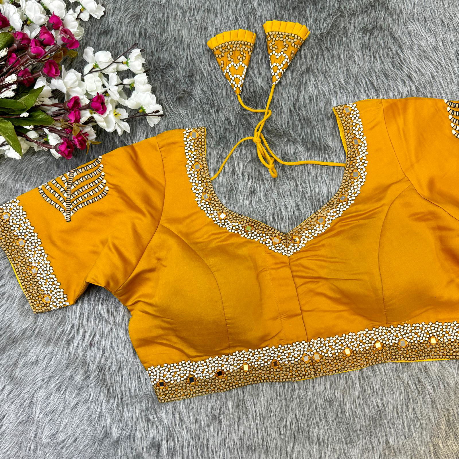 Rk Blouse Designer Soft Silk Heavy Work Party Wear Blouse Wholesale Online
